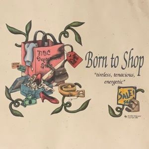Born To Shop Canvas Tote